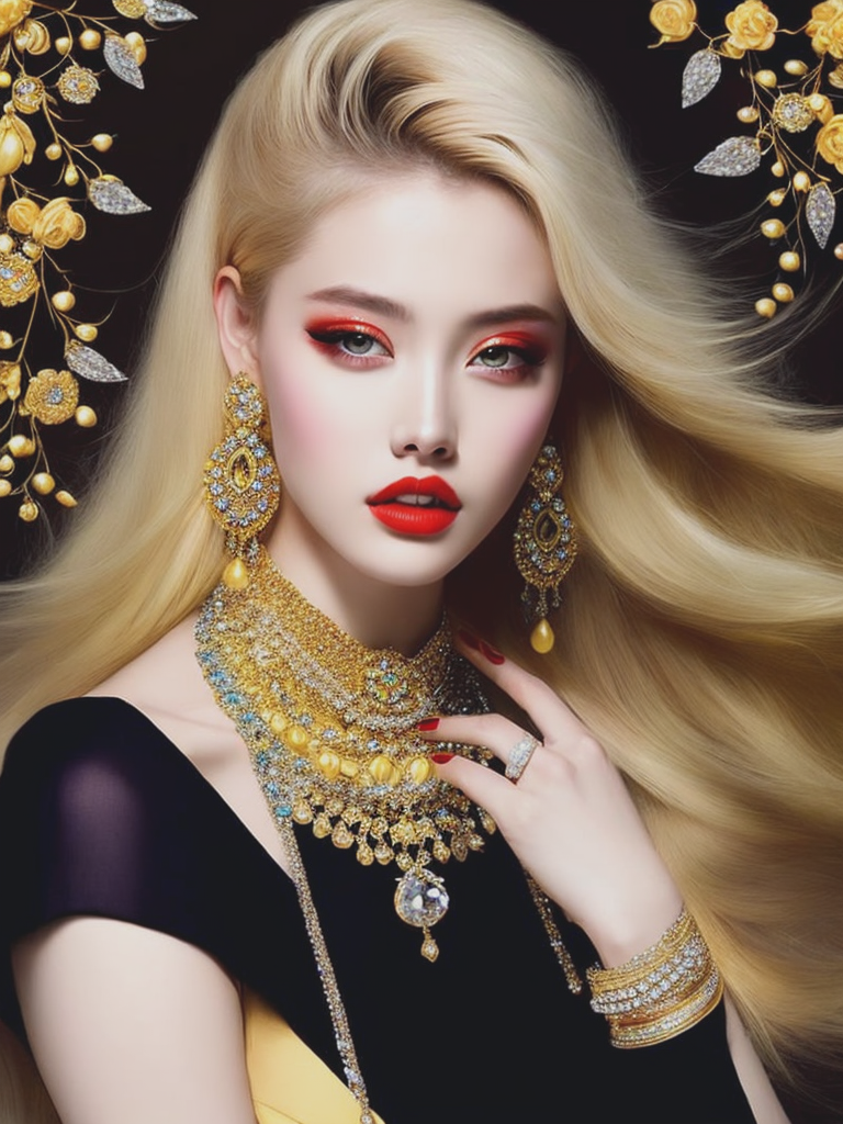 11779-2632235988-a beautiful painting featuring a young blonde woman and jewelry, in the style of zhang jingna.png